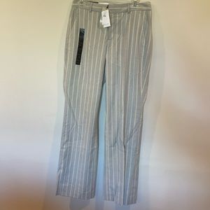 Banana Republic Grey and Yellow Striped Trouser - Logan Curvy